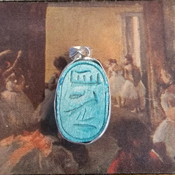 Artisan Egyptian Beetle Pendant - Picture 2 of 6